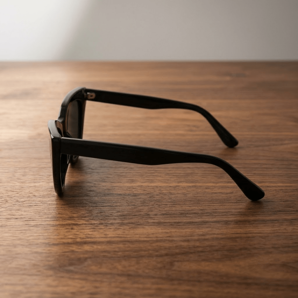 Black Cat-Eye Sunglasses With Dark Lenses - Celestia Gold Coast