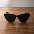 Black Cat-Eye Sunglasses With Dark Lenses - Celestia Gold Coast