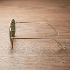 Classic Gold Aviator Sunglasses With Green Tinted Lenses - Celestia Gold Coast
