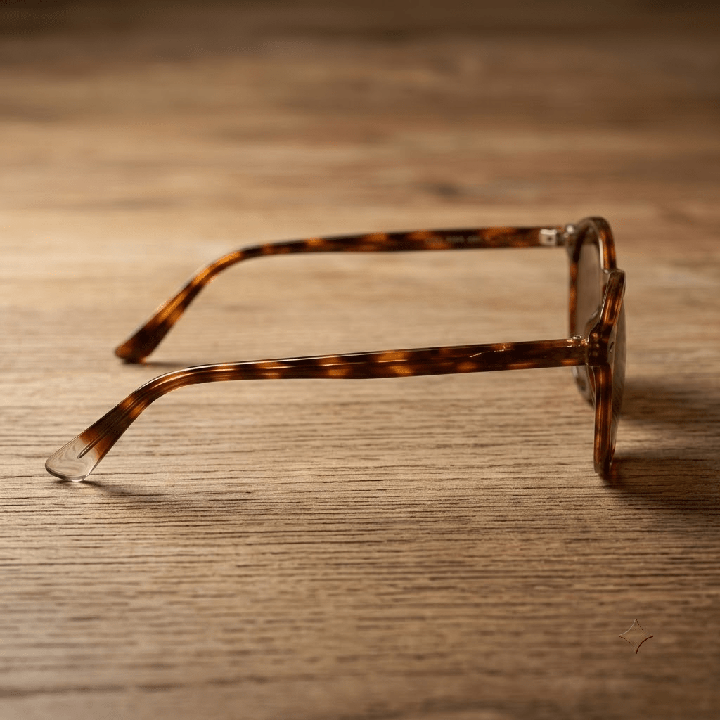 Round Tortoiseshell Sunglasses With Metal Rim - Celestia Gold Coast