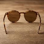 Round Tortoiseshell Sunglasses With Metal Rim - Celestia Gold Coast