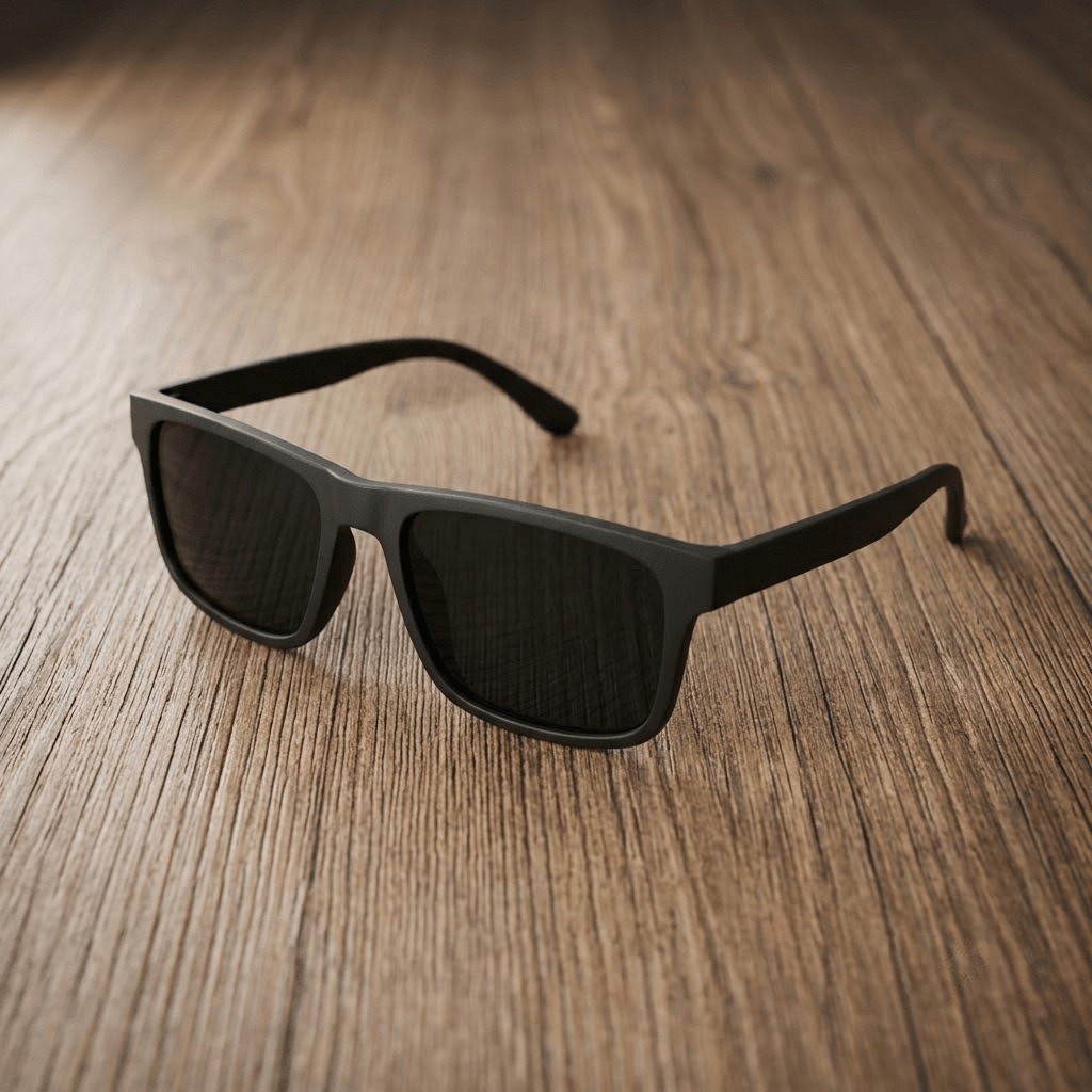 Slim Black Rectangular Sunglasses With Matte Finish - Celestia Gold Coast
