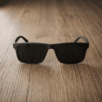 Slim Black Rectangular Sunglasses With Matte Finish - Celestia Gold Coast