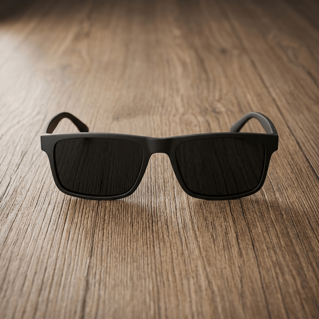 Slim Black Rectangular Sunglasses With Matte Finish - Celestia Gold Coast