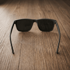 Slim Black Rectangular Sunglasses With Matte Finish - Celestia Gold Coast